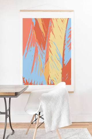 Rosie Brown Art Deco Palms Art Print And Hanger