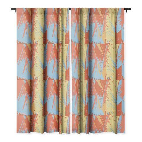 Rosie Brown Art Deco Palms Blackout Window Curtain