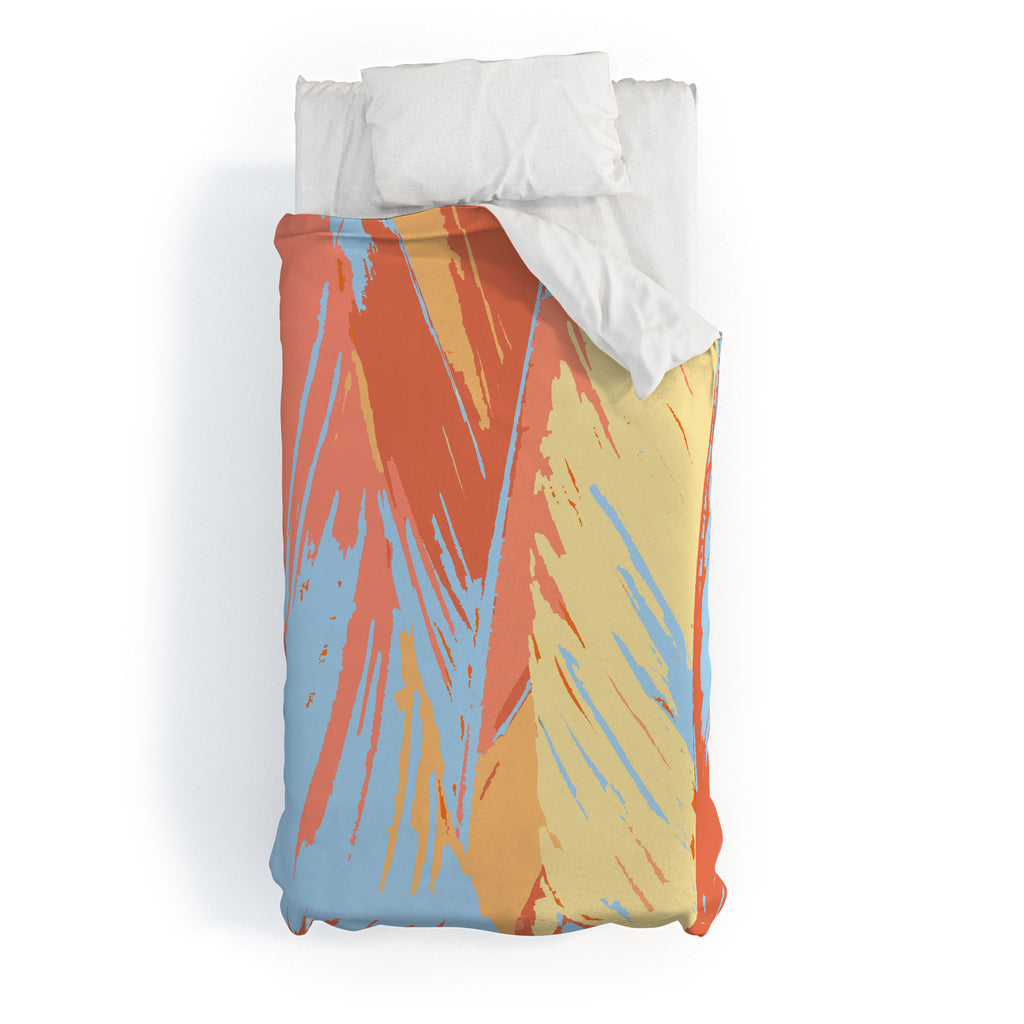 Art Deco Palms Duvet Cover Rosie Brown