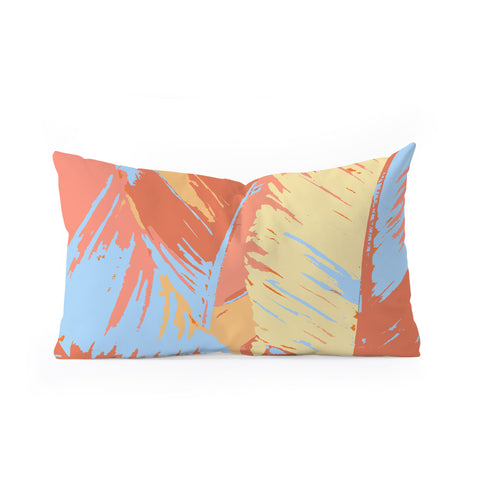 Rosie Brown Art Deco Palms Oblong Throw Pillow
