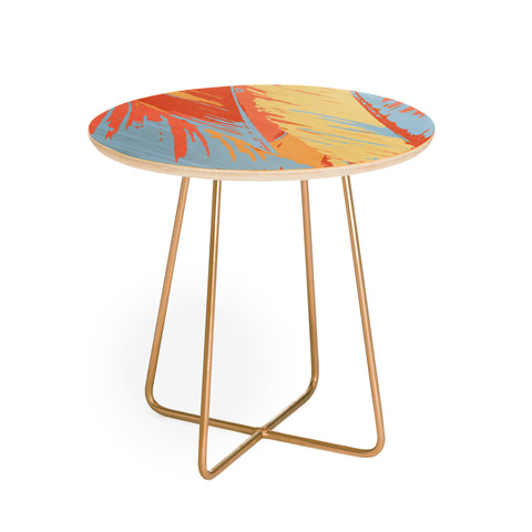 Rosie Brown Art Deco Palms Round Side Table