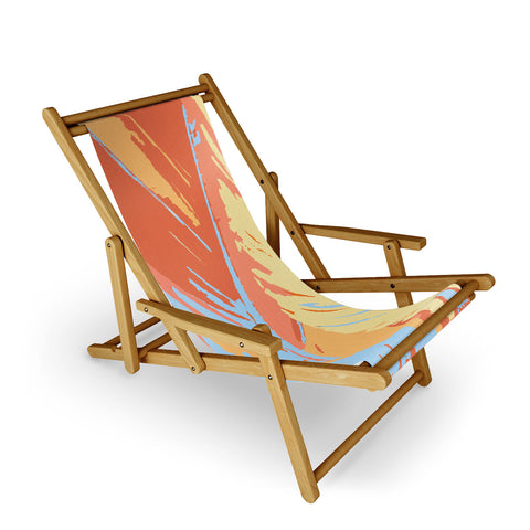Rosie Brown Art Deco Palms Sling Chair