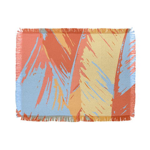 Rosie Brown Art Deco Palms Throw Blanket