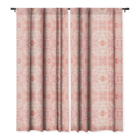 Rosie Brown Art Deco Pink Blackout Window Curtain