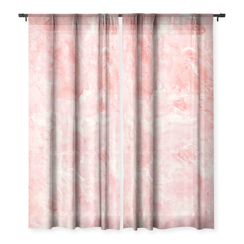 Rosie Brown Art Deco Pink Sheer Non Repeat