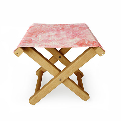 Rosie Brown Art Deco Pink Folding Stool