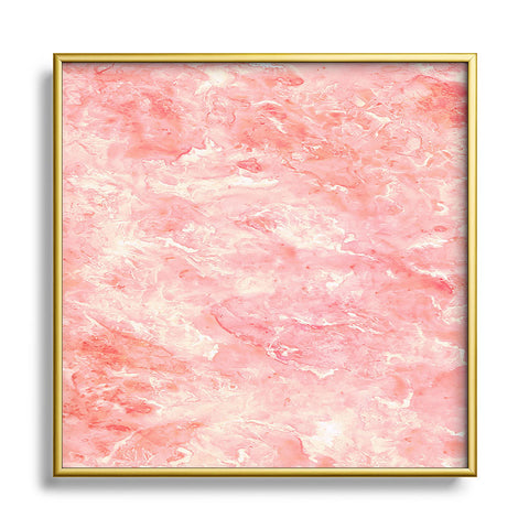 Rosie Brown Art Deco Pink Metal Square Framed Art Print