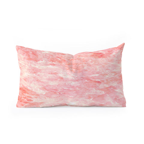 Rosie Brown Art Deco Pink Oblong Throw Pillow