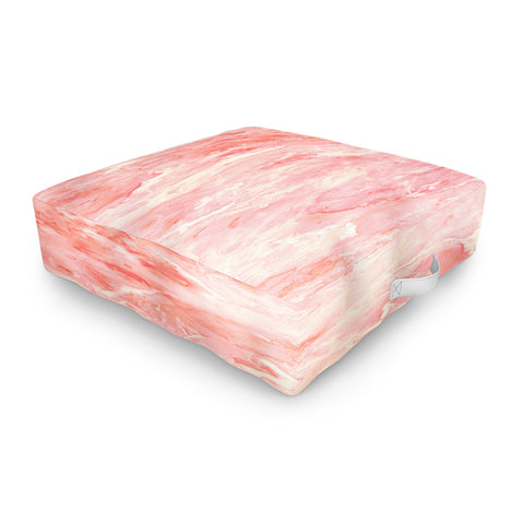 Rosie Brown Art Deco Pink Outdoor Floor Cushion