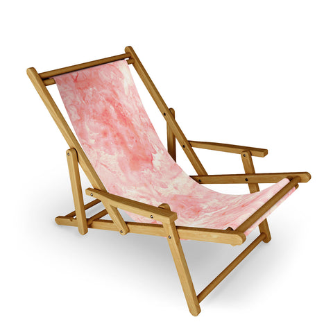 Rosie Brown Art Deco Pink Sling Chair