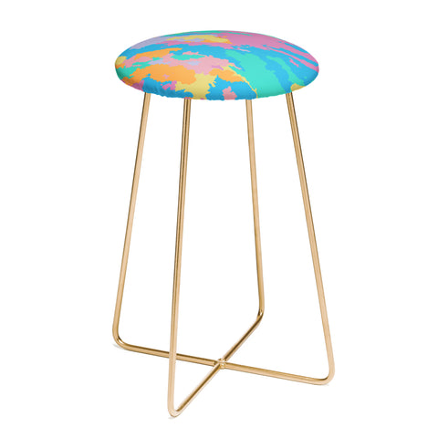 Rosie Brown Art Map Counter Stool
