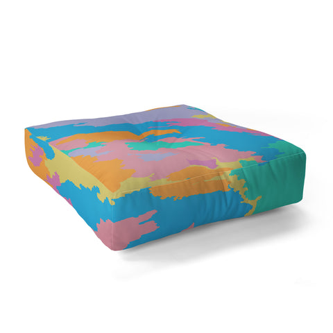 Rosie Brown Art Map Floor Pillow Square