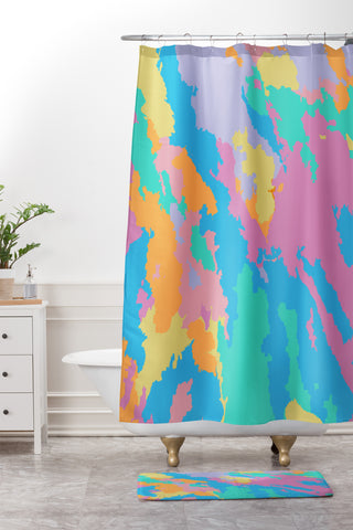 Rosie Brown Art Map Shower Curtain And Mat