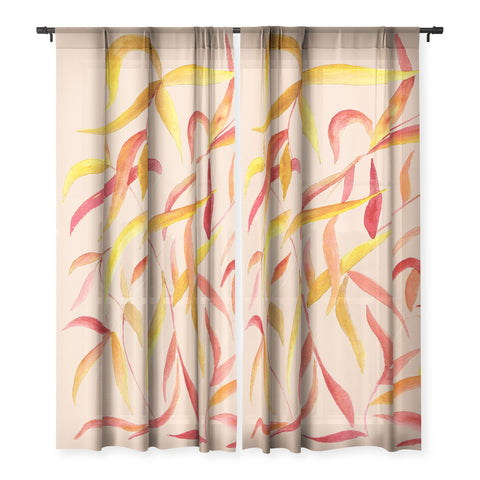 Rosie Brown Autumn Leaves Sheer Non Repeat