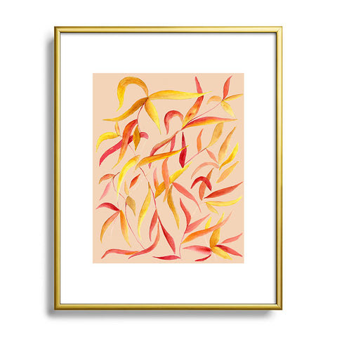 Rosie Brown Autumn Leaves Metal Framed Art Print