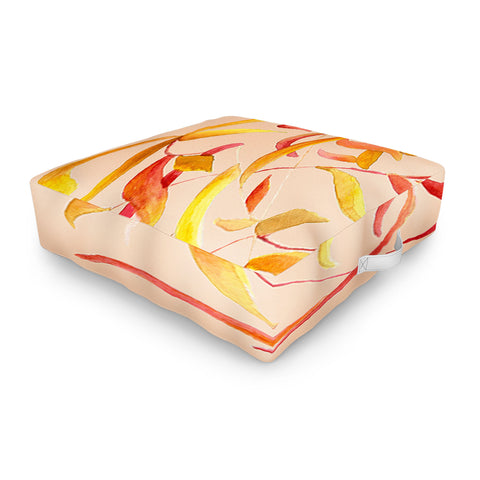 Rosie Brown Autumn Leaves Outdoor Floor Cushion