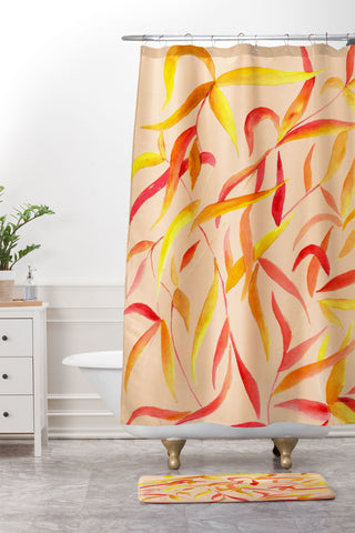 Rosie Brown Autumn Leaves Shower Curtain And Mat