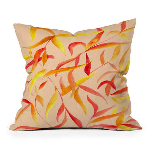 Rosie Brown Autumn Leaves Throw Pillow