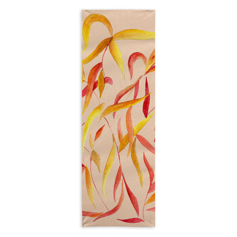 Rosie Brown Autumn Leaves Yoga Towel