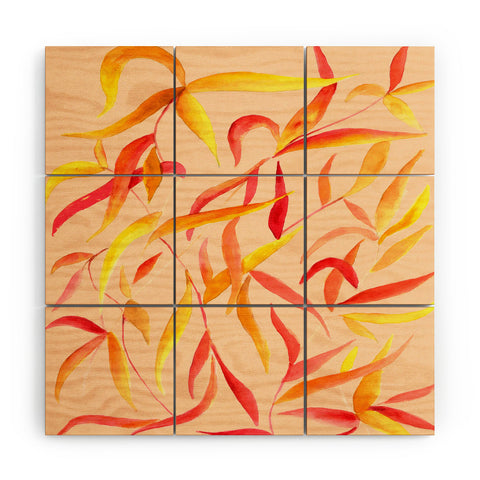 Rosie Brown Autumn Leaves Wood Wall Mural