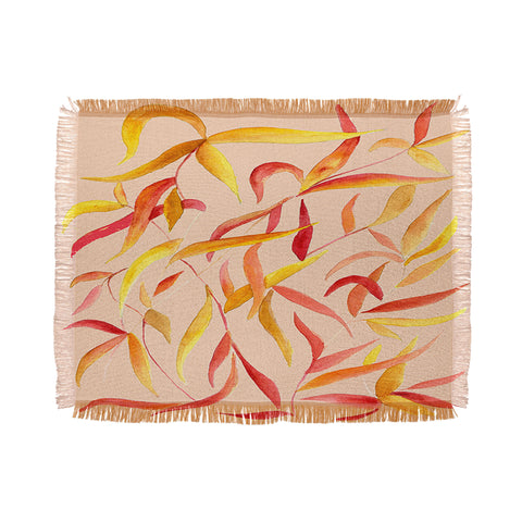 Rosie Brown Autumn Leaves Throw Blanket