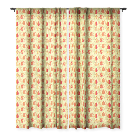 Rosie Brown Autumn Splendor Sheer Window Curtain