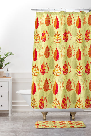 Rosie Brown Autumn Splendor Shower Curtain And Mat
