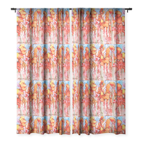 Rosie Brown Awesome Autumn Sheer Window Curtain