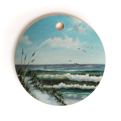Rosie Brown Beach Dunes Cutting Board Round