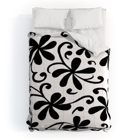 Rosie Brown Black on White Comforter