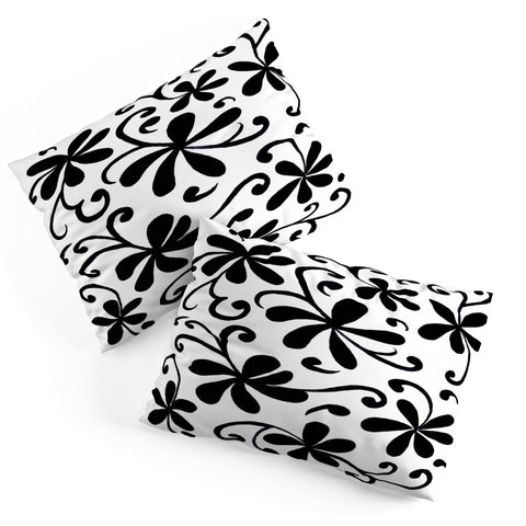 Rosie Brown Black on White Pillow Shams
