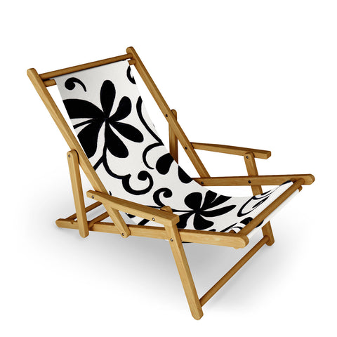 Rosie Brown Black on White Sling Chair