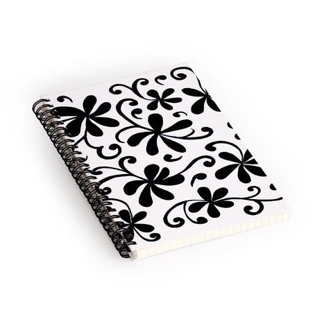 Rosie Brown Black on White Spiral Notebook