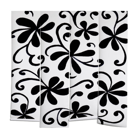 Rosie Brown Black on White Wall Mural