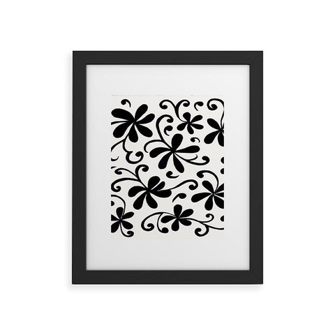Rosie Brown Black on White Framed Art Print