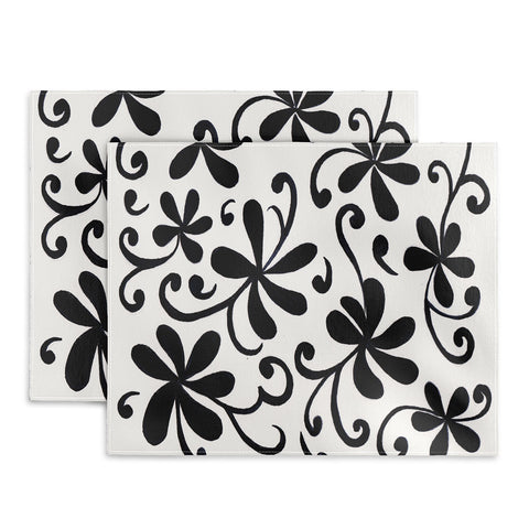 Rosie Brown Black on White Placemat