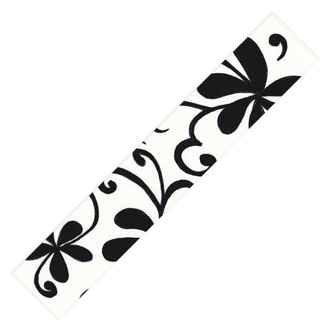 Rosie Brown Black on White Table Runner