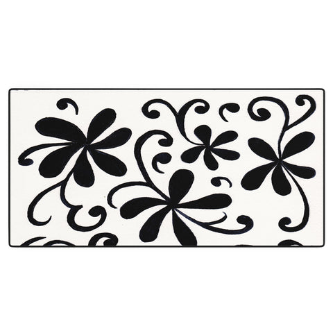 Rosie Brown Black on White Desk Mat