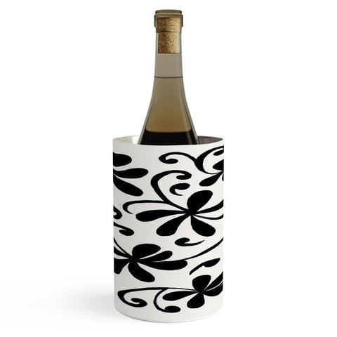 Rosie Brown Black on White Wine Chiller