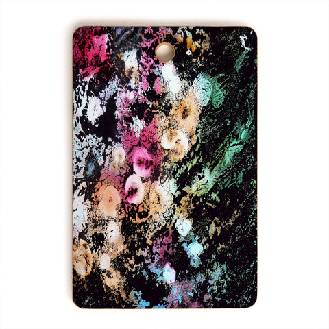 Rosie Brown Blooming Black Cutting Board Rectangle