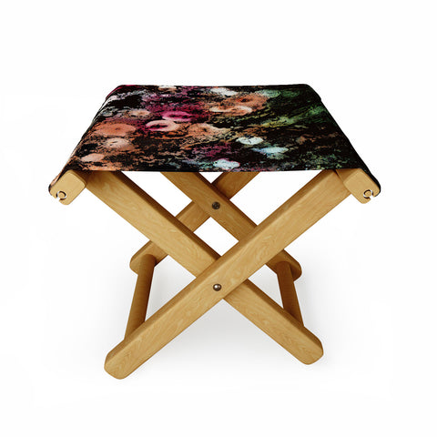 Rosie Brown Blooming Black Folding Stool