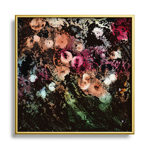 Rosie Brown Blooming Black Metal Square Framed Art Print