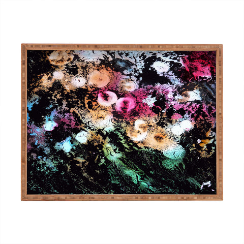 Rosie Brown Blooming Black Rectangular Tray