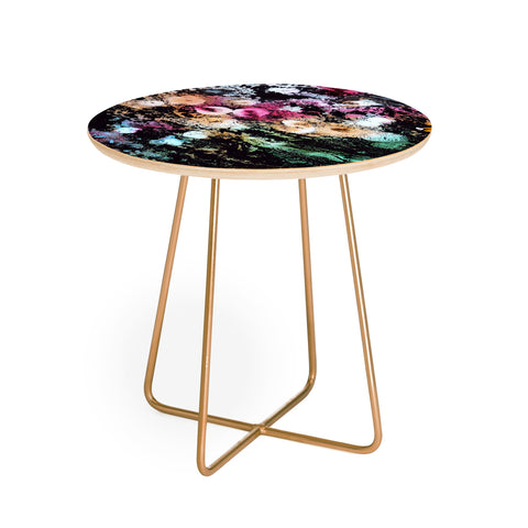 Rosie Brown Blooming Black Round Side Table