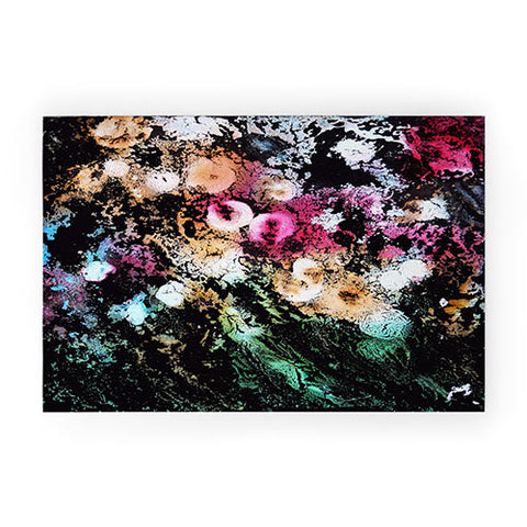 Rosie Brown Blooming Black Welcome Mat