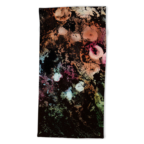 Rosie Brown Blooming Black Beach Towel