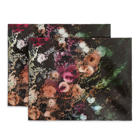 Rosie Brown Blooming Black Placemat
