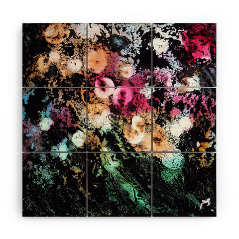 Rosie Brown Blooming Black Wood Wall Mural
