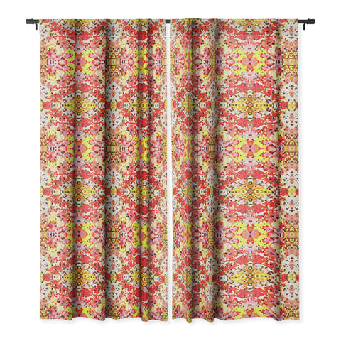 Rosie Brown Blooms Blackout Window Curtain