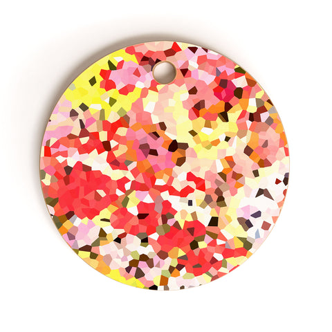 Rosie Brown Blooms Cutting Board Round